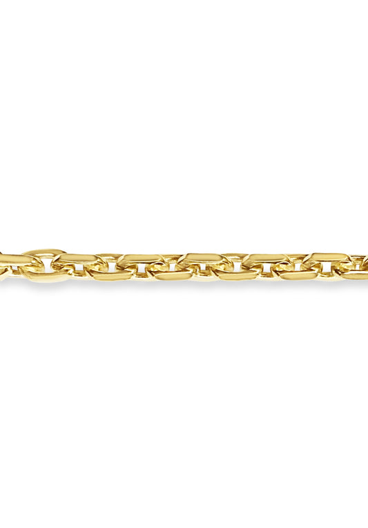 Fancy Rolo Solid White/Yellow/Rose Gold Handmade Necklace , 11mm, 16-30 Inch