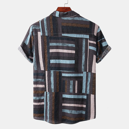 Short Sleeve Button-Down Casual Shirt