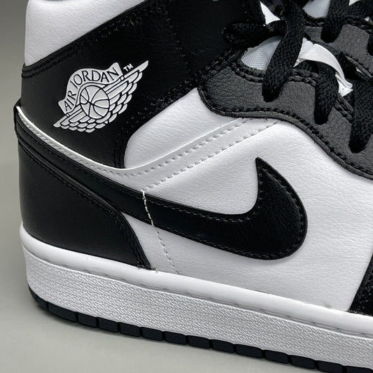 NIKE AIR JORDAN 1 Mid Panda Shoe Women's Sz 9 Black / White DV0991-101 (New)