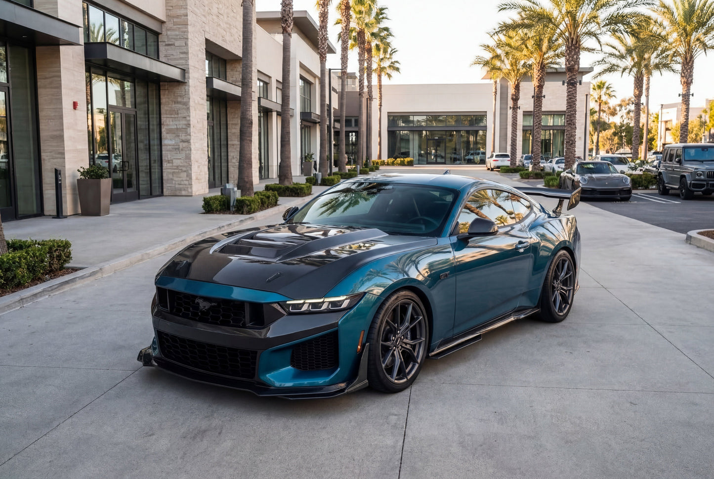2024–2026 Mustang S650 Heritage SC™ V-Shaped Dry Gloss Carbon Fiber Bumper Kit Track Package