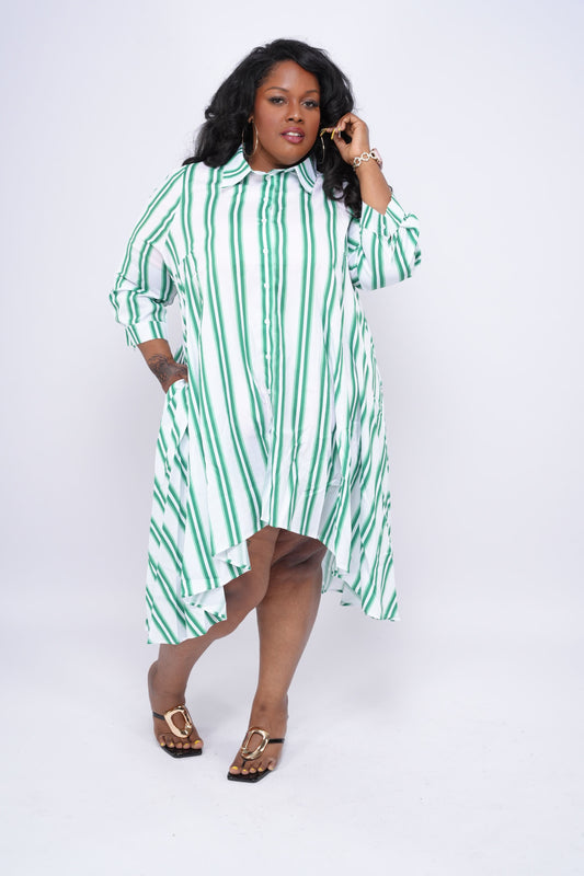 Stripe Shirt Dress