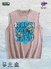 WASH YOUR HAND Graphic Washed Vest US Warehouse 3 Colors Cotton Tank