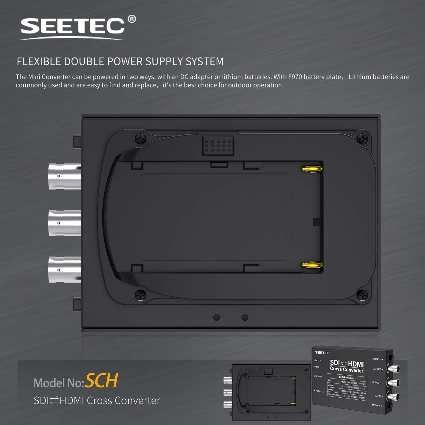 SEETEC SDI/HDMI Cross Converter Broadcast Converters Design Broadcast Quality Use Anywhere SDI to HDMI and HDMI to SDI Multiple