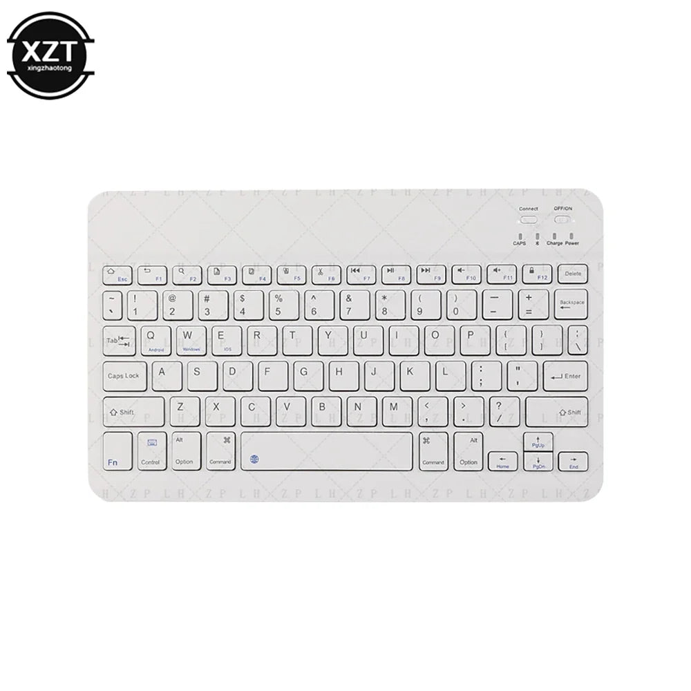Mini Bluetooth-compatible Keyboard Wireless Keyboard For Computer Phone English Russian Rechargable Keyboard For Ipad Tablet PC