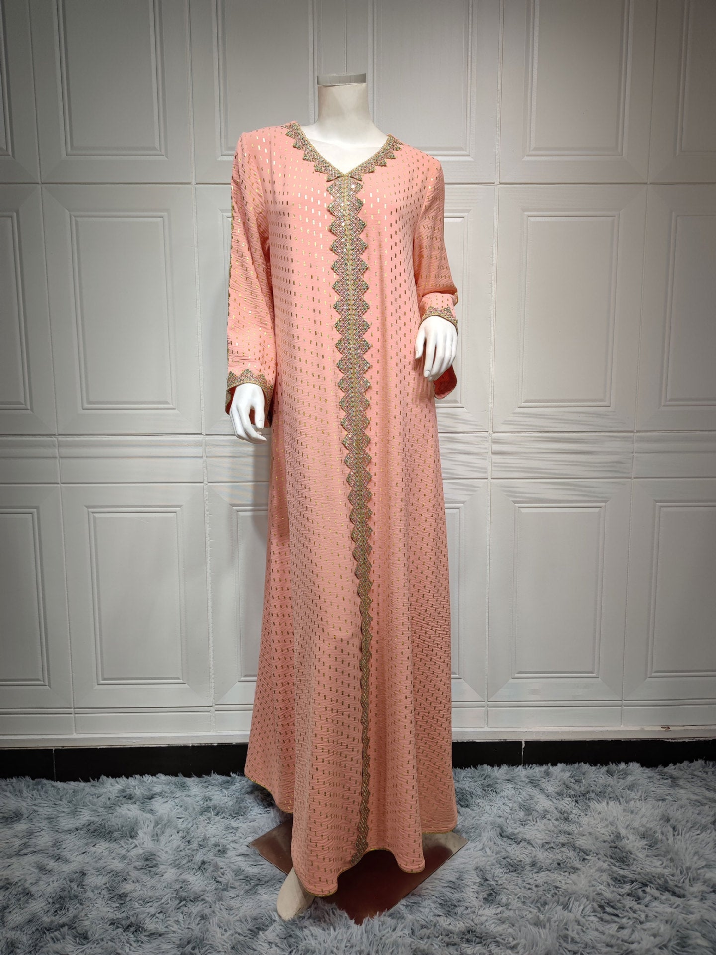 Middle East Women Clothing Autumn Gilding Muslim Gown