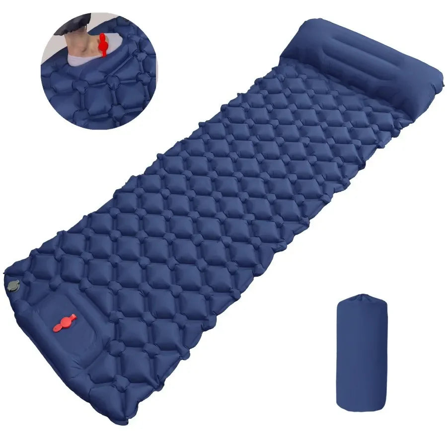 Outdoor Camping Inflatable Mattress Extra Wide Sleeping Pad Ultralight Folding Bed Sleeping Mat Car Travel Mat