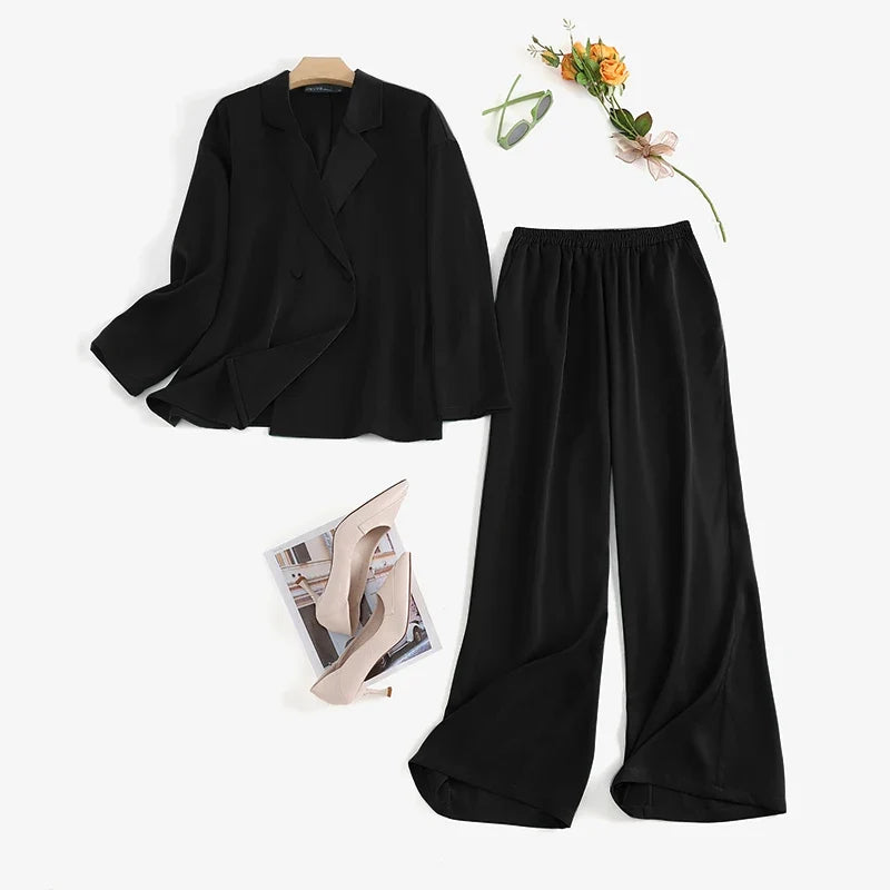 ZANZEA 2024 Fashion Women Loose Pants Sets Long Sleeve Shirts Wide Leg Pants Lady Casual Office Outfits Tracksuit Streetwears