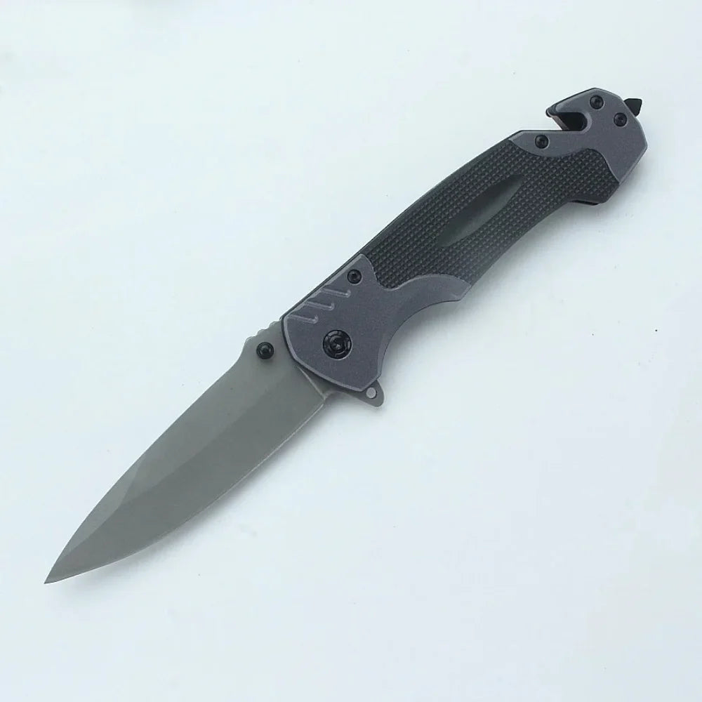 Foldable Knife Stainless Steel Outdoor Function Knife Portable Fruit Knife Multipurpose Camping Folding Damascene Pattern Knife