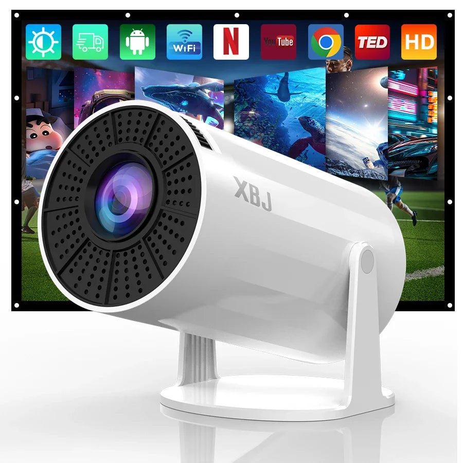 Portable Smart Projector Support 4K Decoding Android 11 BT5.0 Wifi 6 Home Cinema Outdoor Projetor Mini Projector
