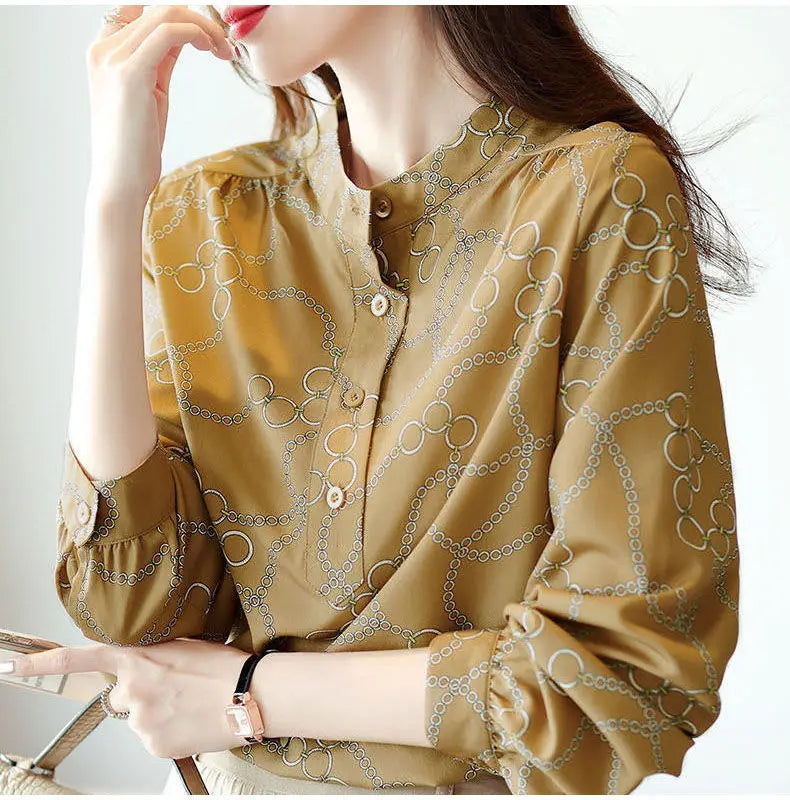 Striped Chiffon Shirt Women Short-sleeved Fashionable Loose French Chic Feminine Belly Covering Top