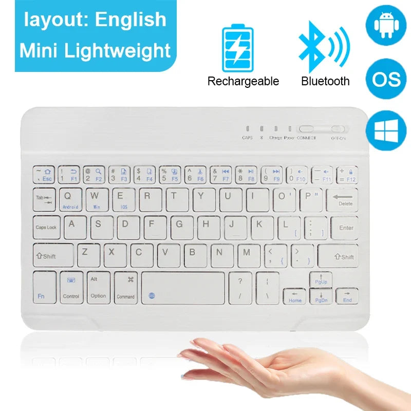 Bluetooth Wireless Keyboard Mini Keyboard For MacBook iPad 2.4G Rechargeable Gaming Receiver For Android iOS Windows
