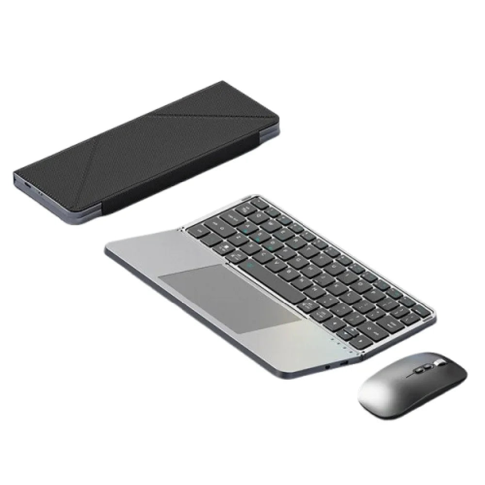 Bluetooth 5.3 Wireless Bluetooth Keyboard Portable Detachable Foldable Keyboard Universal Compact Rechargeable Keyboard Travel