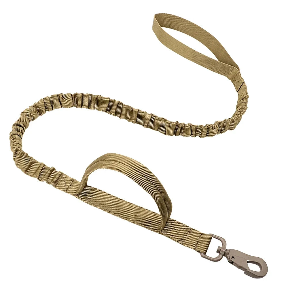 Adjustable Pet Tactical Dog Collar Durable Double Buckle German Shepherd Training Leash and Collar Large Medium Dogs Accessories