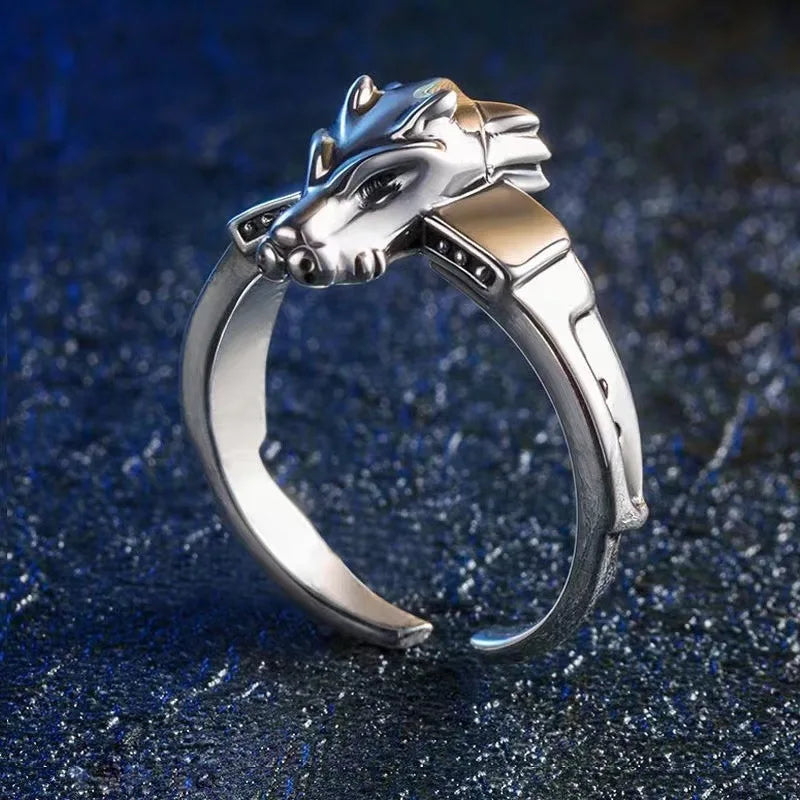 2pcs/set Anime Digital Monster Ring Garurumon Cosplay Adjustable Opening Angel Angewomon Rings Accessories Gifts