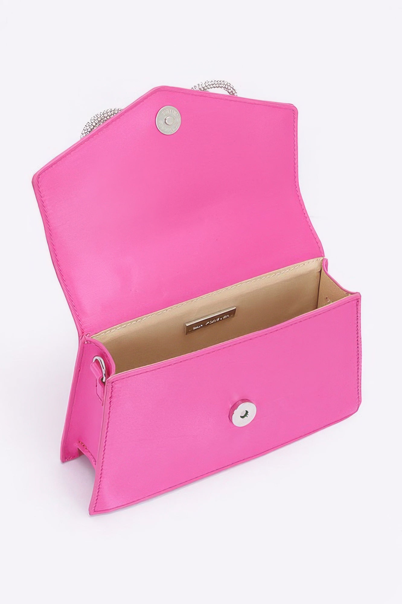 Rhinestone Ribbon Handle Flap Bag