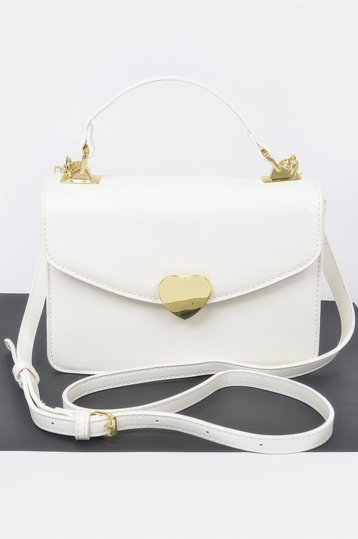 Heart Metal Top Handle Clutch