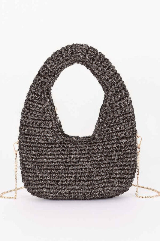 Crochet Woven Hobo Bag