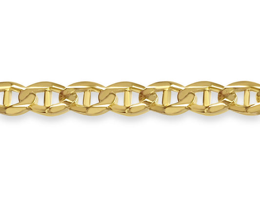 Anchor Mariner Solid White/Yellow/Rose Gold Handmade Necklace , 13mm, 16-30 Inch