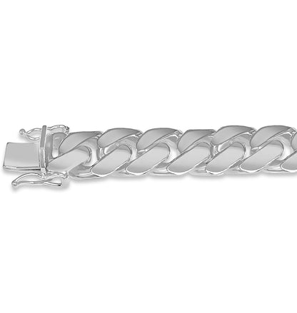 ID Curb Solid White/Yellow/Rose Gold Handmade Bracelet , 13mm, 6.5-10 Inch