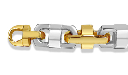 Anchor Mariner Solid White/Yellow/Rose Gold Handmade Necklace , 14mm, 16-30 Inch