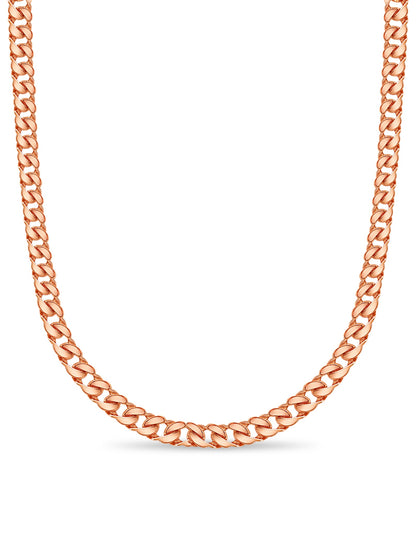 Curb Solid White/Yellow/Rose Gold Handmade Necklace , 20mm, 16-30 Inch