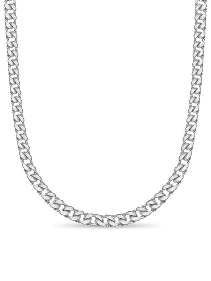 Curb Solid White/Yellow/Rose Gold Handmade Necklace , 20mm, 16-30 Inch