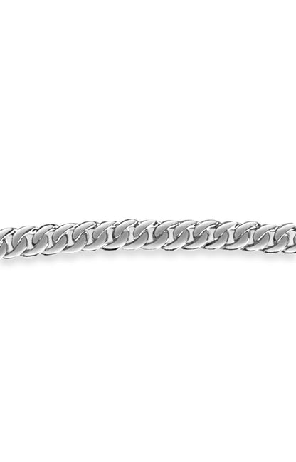 Curb Solid White/Yellow/Rose Gold Handmade Bracelet , 10mm, 6.5-10 Inch