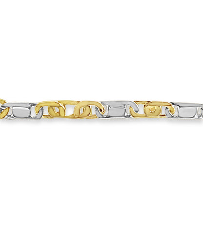 Tiger Eye & Bar Solid White/Yellow/Rose Gold Handmade Bracelet , 11mm, 6.5-10 Inch