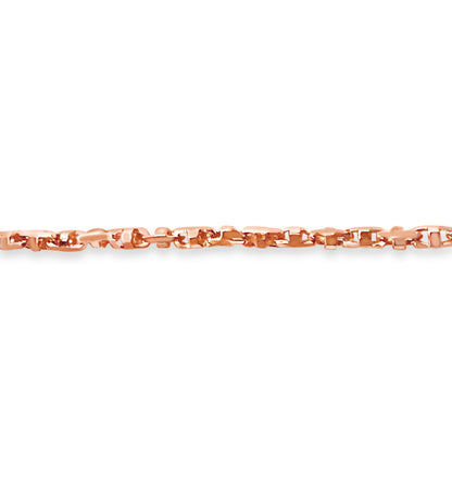 Anchor Mariner Solid White/Yellow/Rose Gold Handmade Necklace , 5mm, 16-30 Inch