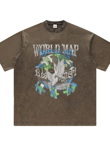 Graphic Round Neck Short Sleeve T-Shirt