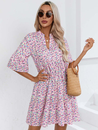 Women Clothing Dress Summer Loose V neck Casual Short Women Clothing