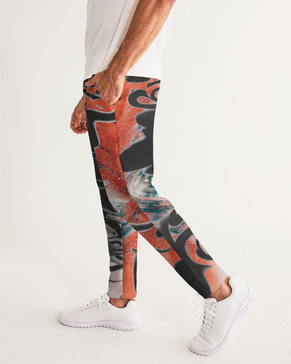 STREATWEAR GRUNGE RED AND BLACK CREATED FLIPSTYLEZ Men's Joggers