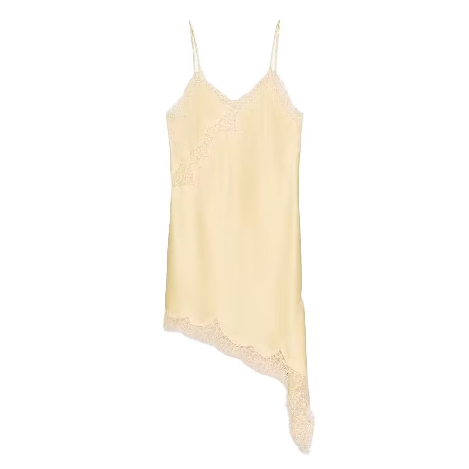 Spring Sexy Sexy Design Niche Lace Asymmetric Dress