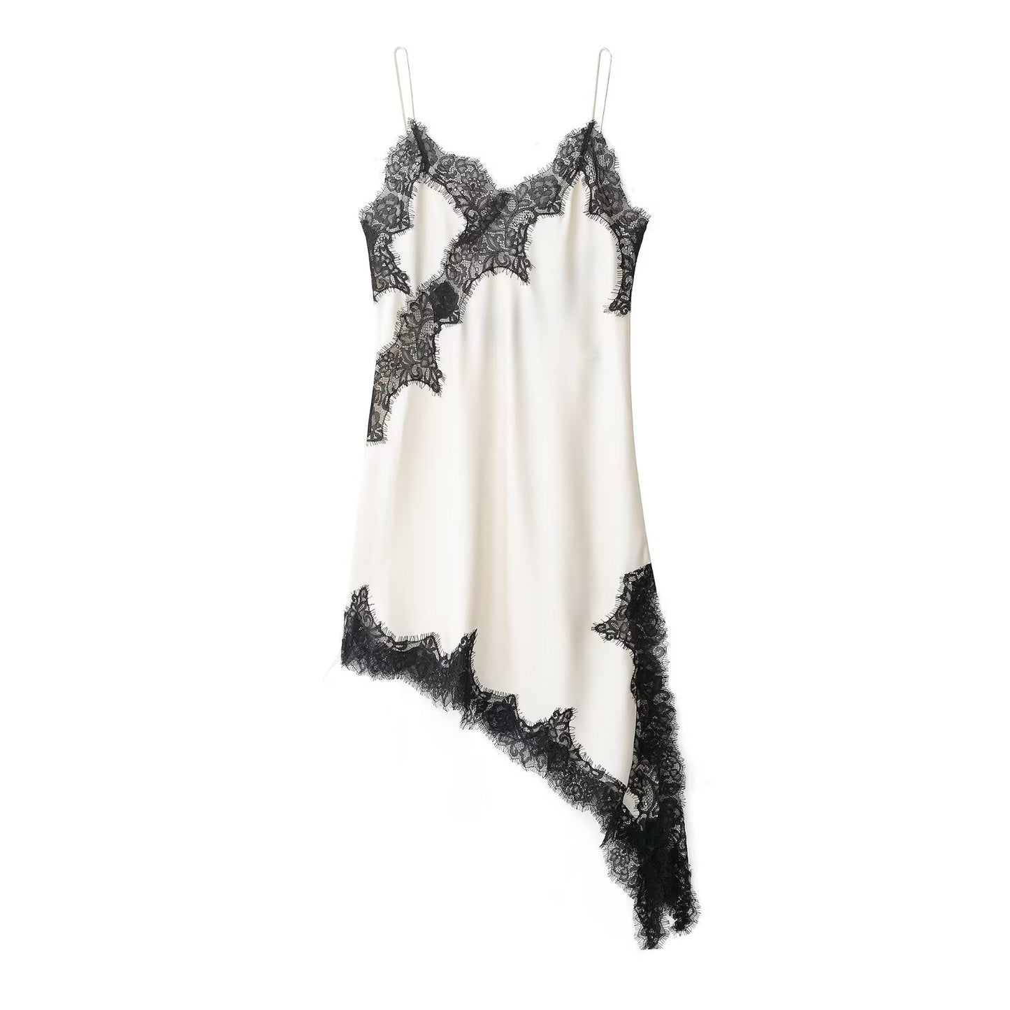Spring Sexy Sexy Design Niche Lace Asymmetric Dress
