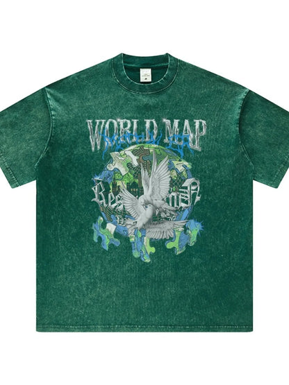 Graphic Round Neck Short Sleeve T-Shirt