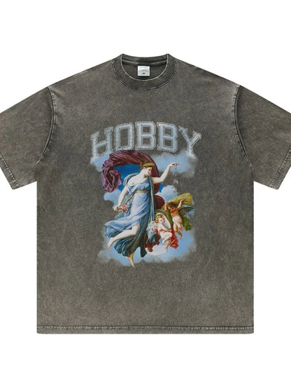 Graphic Round Neck Short Sleeve T-Shirt