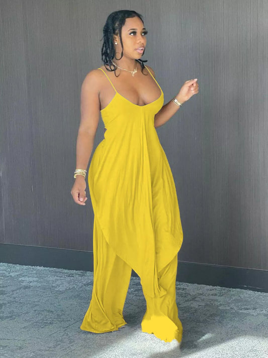 Asymmetrical Hem Cami and Pants Set