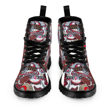 Men's Lace Up Canvas  (Model1203H)(Black)
