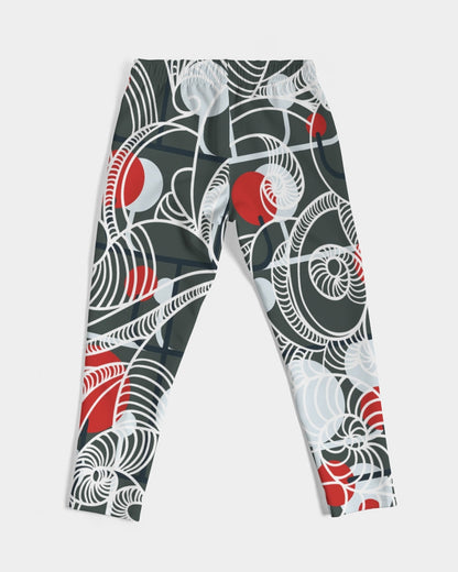CREATIVE RED AND BLACK SWIRLS CREATED BY FLIPSTYLEZ Men's Joggers