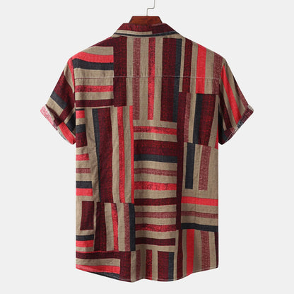 Short Sleeve Button-Down Casual Shirt