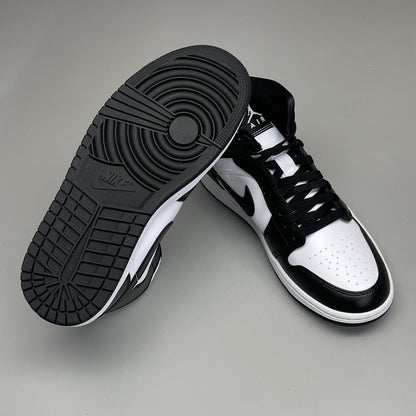 NIKE AIR JORDAN 1 Mid Panda Shoe Women's Sz 9 Black / White DV0991-101 (New)