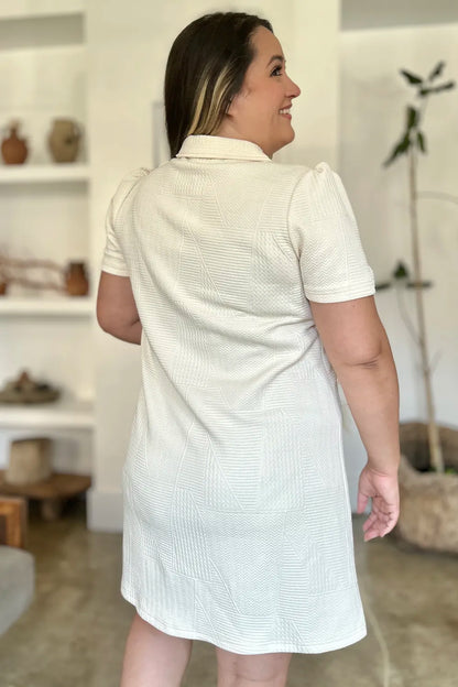 Texture Short Sleeve Dress