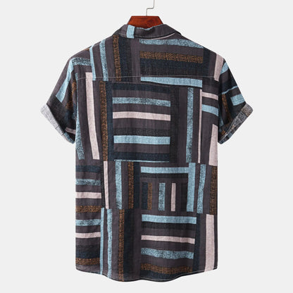 Short Sleeve Button-Down Casual Shirt