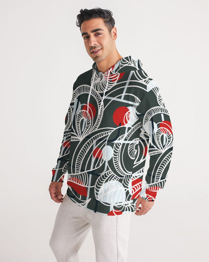 CREATIVE RED AND BLACK SWIRLS CREATED BY FLIPSTYLEZ Men's Hoodie