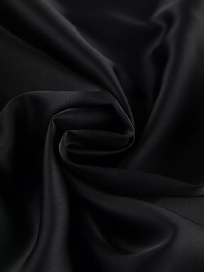 Satin Mini Dress with Lace Detachable Cape