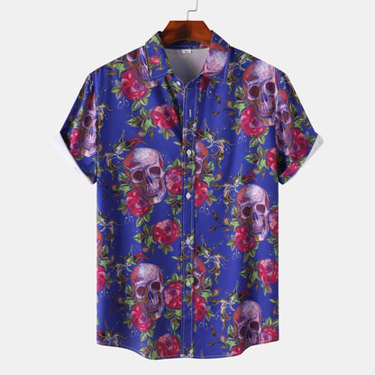 Printed Short Sleeve Casual Shirt
