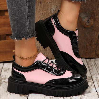 Round Toe Lace Up Sneakers