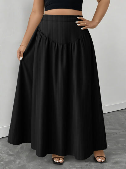 Ruched Maxi Skirt with Pockets