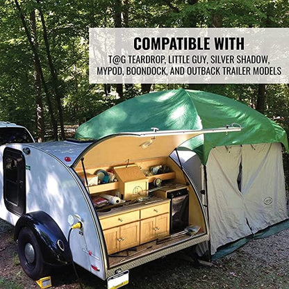 10x10 Side Mount Screen Room Tent by PahaQue for Camping and Outdoor Adventures