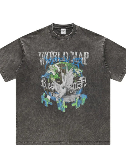 Graphic Round Neck Short Sleeve T-Shirt